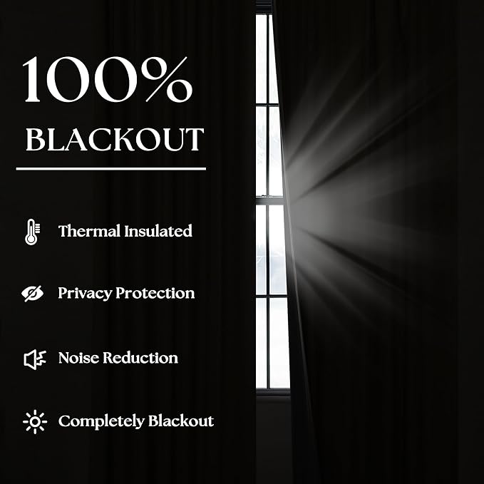 Dusty Blue Pinch Pleat 100% Blackout Linen Curtains 2 Layers 45 Inch Long | Memory Trained, Thermal Insulated, UV Blocking, Noise Reducing, Room Darkening, Black Out Short Curtains for Kitchen 2 Panels