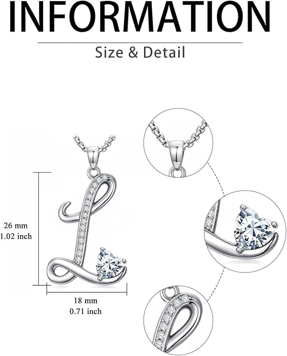 Birthday Gifts for Women Alphabet A to Z Initial Birthstone Pendant Necklaces for Women - 18k White Gold Plated Personalized Name Jewelry Anniversary Graduation Gifts for Wife Her Daughter Girlfriend(with Gift Box)