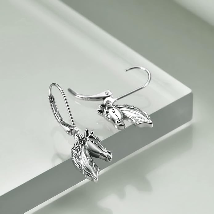 Butterflygold/Cat/dog/Dragonfly/Orca/Bee/Amber/Axolotl/Toothless/Hedgehog/Dragon/Snake/Horse/Mushroom/Anime/Dragonfly Earring for Women Sterling Silver Animals Drop Earring Jewelry Hypoallergenic (silver-butterfly)