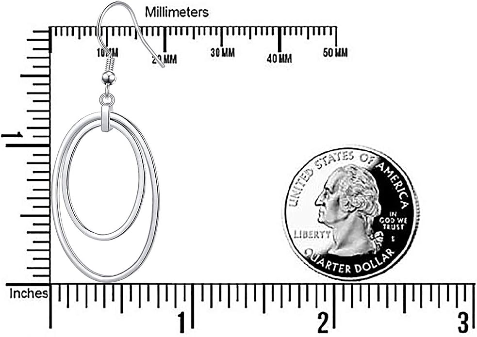 S925 Sterling Silver Trendy Dangle Drop Stud Loops Hoop Earrings for Women Jewelry Cuban Link