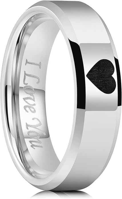 King Will BASIC Men Women 4mm/5mm/6mm/7mm/8mm Titanium Rings Polished Wedding Band Engagement Anniversary Band Comfort Fit