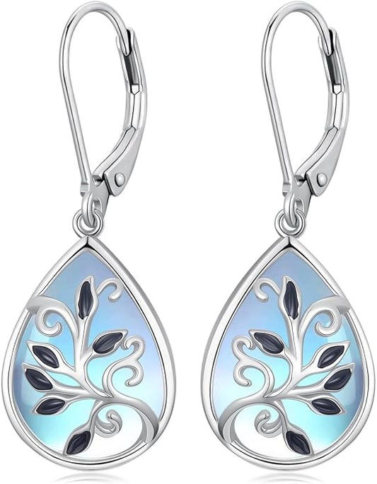 Midari Heart Dangle Earrings 925 Sterling Silver Leverback Drop Earrings Teacher Music Art Jewelry Gifts for Women Students Apple/Guitar/Palette/Note Design