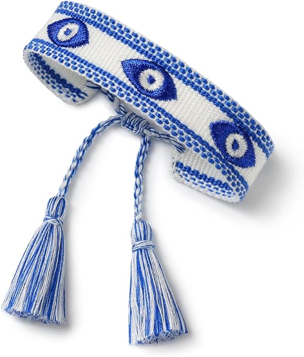 Evil Eye Woven Lover Friendship Bracelets Handmade Adjustable Tassel Friend Gift for Women An Elegant Talisman of Protection and Good Fortune