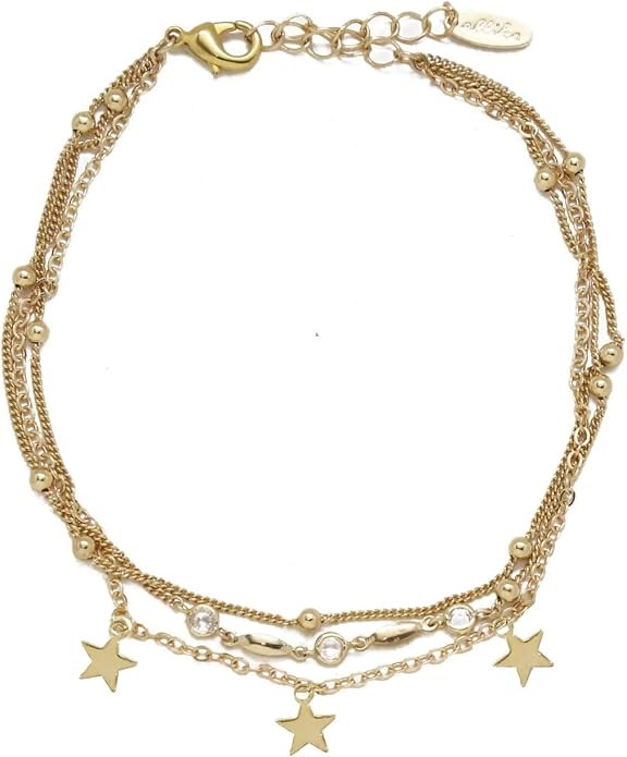 Ettika Anklets for Women. Anklet, 18k Gold or Rhodium Plated. Ankle Bracelets for Women, Jewelry