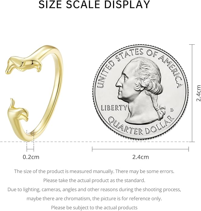 Adjustable Koi Fish Smake Dachshund Kitten Cat Hummingbird leaf Dragon Stackable Rings Lucky Protection Gold Adjustable Animal Themed Fortune Protection Ring Good Luck Statement Jewelry Women Grandma Mom Daughter