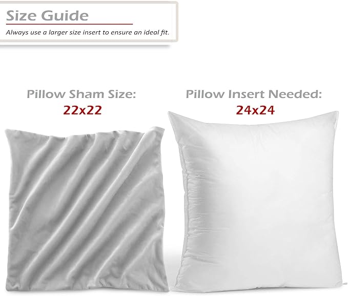 Nestl Throw Pillow Covers, Cozy Velvet Decorative Autumn Pillow Covers 22x22 Inches, Soft Solid Couch Pillow Covers for Sofa, Bed and Car, Set of 4 - Light Gray