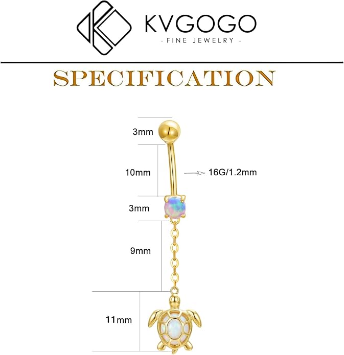 Opal CZ Dangle Belly Button Rings for Women 925 Sterling Silver 16G Heart Teardrop Sun Navel Rings Belly Piercing Jewelry Gift