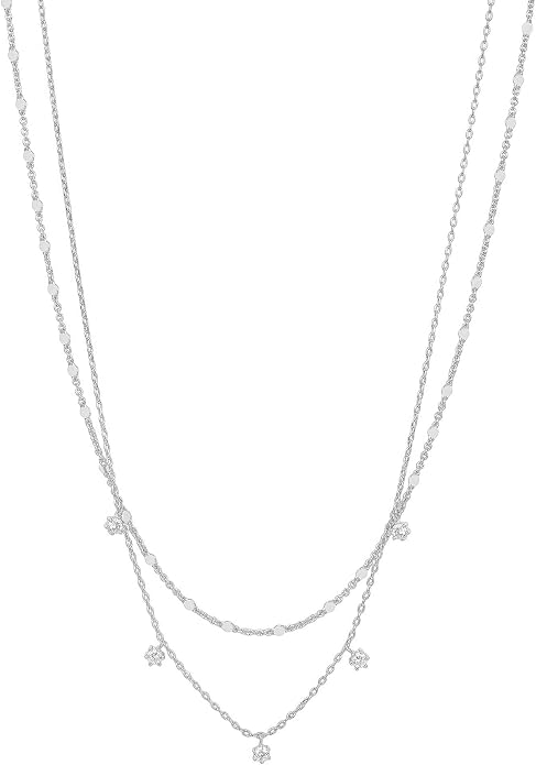 PAVOI 14K Gold Plated Dainty Layering Necklaces for Women | Snake Chain, Curb Link, Paperclip Layered Chains | Trendy Layering Necklace
