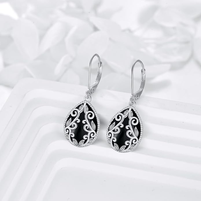 Teardrop Earrings Sterling Silver Filigree Irish Celtic Teardrop Drop Earrings Jewelry Gifts For Women