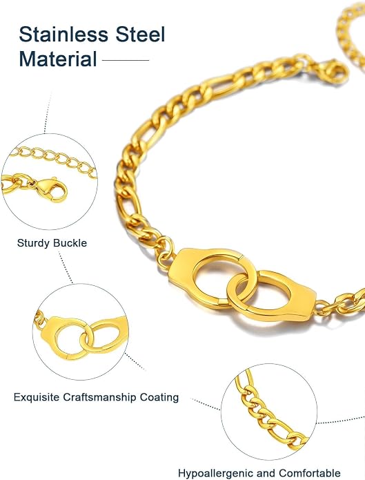ChainsPro Anklets for Women Waterproof, Adjustable Stainless Steel/ Sterling Silver/14K Gold Plated Ankle Bracelets for Women, Non Tarnish Layered Anklets Beach Jewelry Gifts for Swimming & Daily Wear (Send Gift Box)