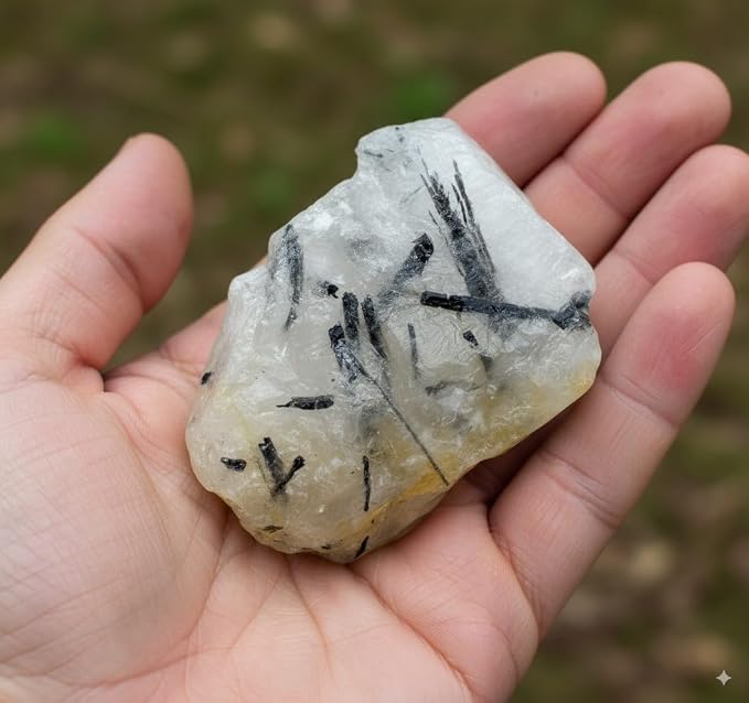 Large 1.25-2.0” Natural Rutile Quartz Raw Crystals Stones for Meditation, Chakra, Reiki, Crystal Grid, Energy Work, Wire Wrapping, Tumbling & Spiritual Home Decor
