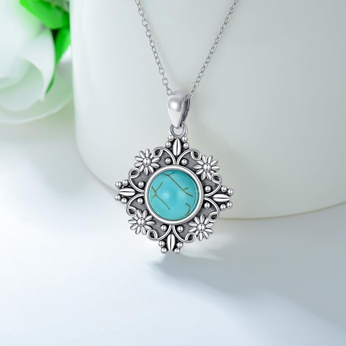 PELOVNY Celtic Knot Necklaces for Women 925 Sterling Silver Gemstone/Birthstone Teardrop Infinity Necklace Irish Celtic Pendant Jewelry Gifts for Mom Daughter Wife