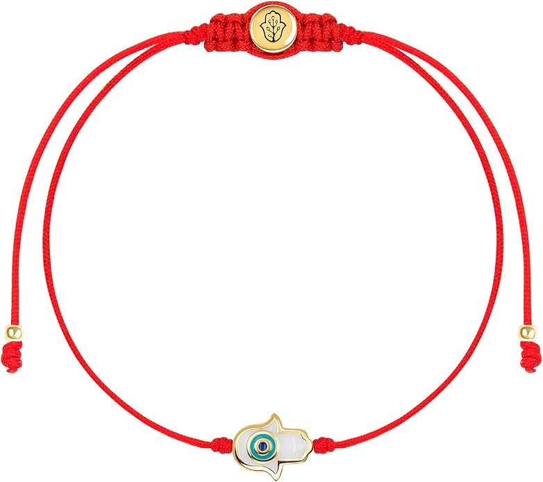 KARMA AND LUCK Red String Bracelet for Women, Evil Eye Protection Bracelet, Adjustable Drawstring 5 to 8’’, Spiritual Lucky Bracelet for Protection, Handmade
