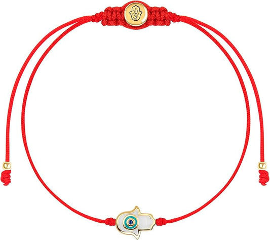 KARMA AND LUCK Red String Bracelet for Women, Evil Eye Protection Bracelet, Adjustable Drawstring 5 to 8’’, Spiritual Lucky Bracelet for Protection, Handmade