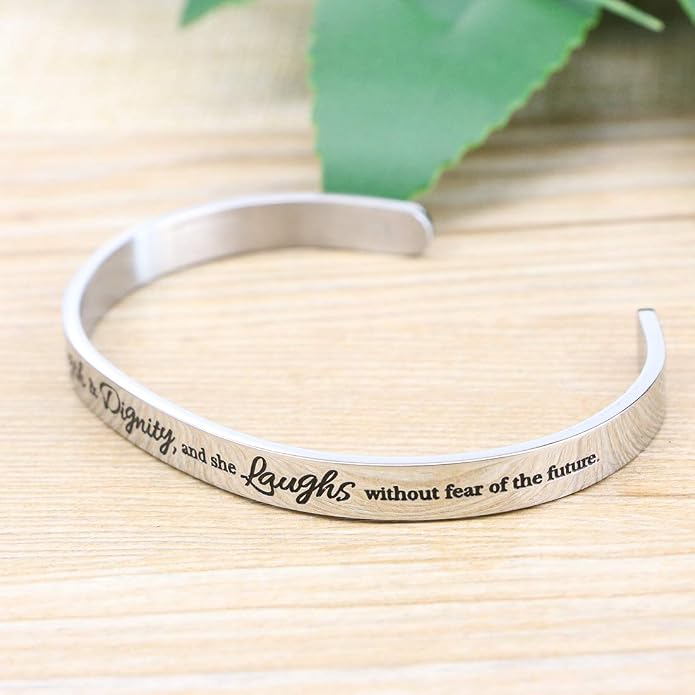 Memgift 𝐂𝐡𝐫𝐢𝐬𝐭𝐢𝐚𝐧 𝐁𝐫𝐚𝐜𝐞𝐥𝐞𝐭𝐬 for 𝐖𝐨𝐦𝐞𝐧 Inspirational Gifts Bible Verse Religious Faith Jewelry Cuff Bracelet Mothers Day Christmas Birthday Jewelry for Her Mother Daughter