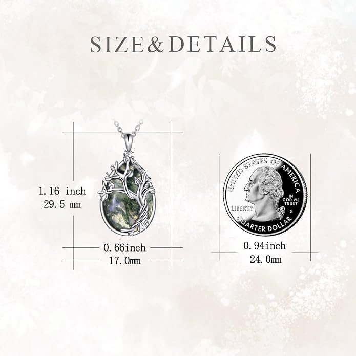 POPLYKE Sterling Silver Gemstone Teardrop Pendant Necklace Crystal Jewelry for Women