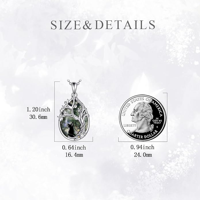 POPLYKE Sterling Silver Gemstone Teardrop Pendant Necklace Crystal Jewelry for Women