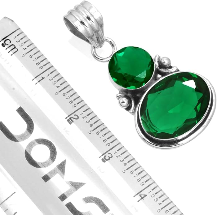 Handmade Genuine 925 Sterling Silver Pendant Necklace Natural Gemstone Crystal, Lapis, Onyx, Amber Oval Round Boho Jewelry For Women