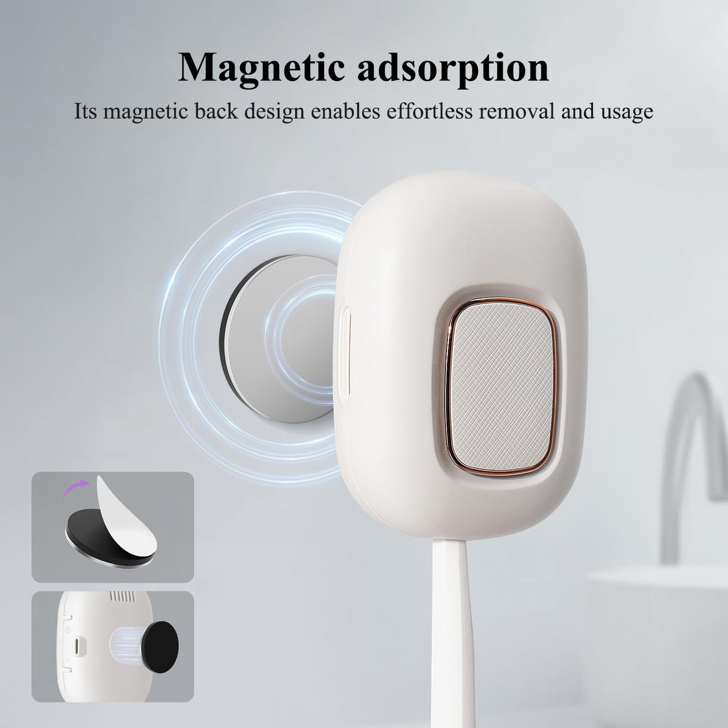 Upgraded UV Toothbrush Cover with Fan,Rechargeable Travel Toothbrush Case with Magnetic Holder&Wall Mount for Houshold and Traveling