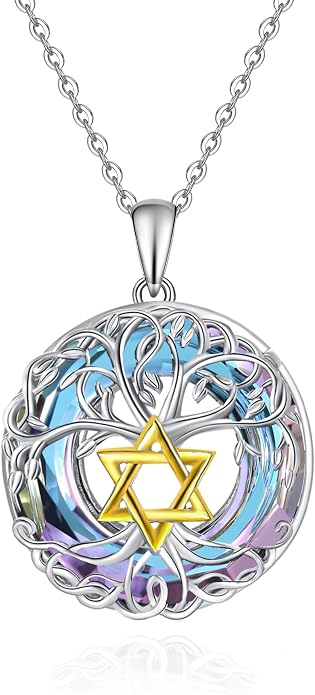 Tree of Life Thor Hammer Pendant Necklace for Women Sterling Silver S925 Jewelry for Women US1