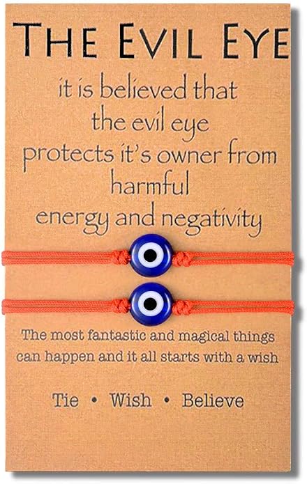 BOCHOI Evil Eye Bracelet for Women Good Luck String Bracelet Kabbalah Protection Friendship Wish Bracelet Jewelry for Girls Girlfriend Wife Mother Daughter