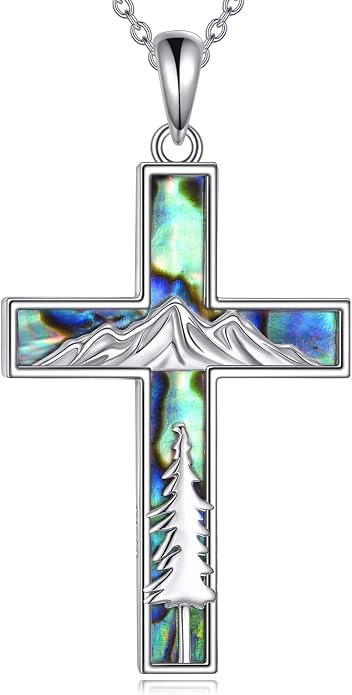Cross Necklace 925 Sterling Silver Cross Faith Pendant Christian Jewelry Gifts for Women Men