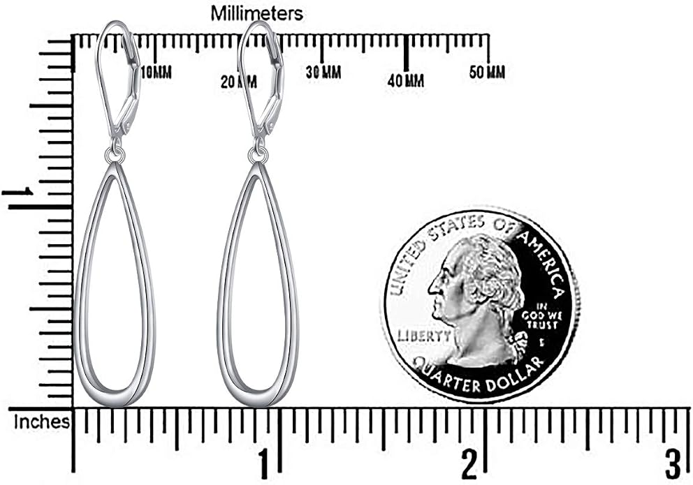S925 Sterling Silver Vertical Drop Dangle Earrings Gift for Women Teenage