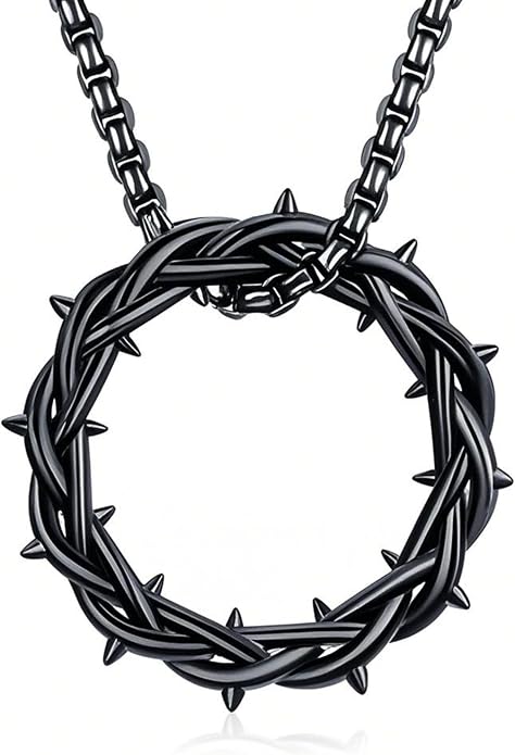 Seiyang Crown of Thorns Necklace 925 Sterling Silver Crown Pendant Amulet Jewelry Gifts (with Gift Box)