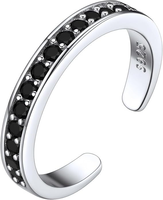 ChicSilver Toe Rings for Women 925 Sterling Silver Toe Ring Hypoallergenic Adjustable Open Rings for Women Summer Jewelry