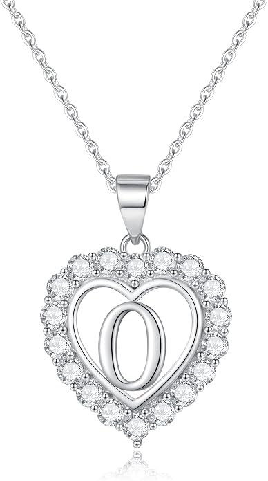 Infinity Heart Necklaces for Women, S925 Sterling Silver Initial Necklace Womens Jewelry Mothers Day Gifts Girls Valentines Gifts for Her Christmas Birthday Gifts for Women Mom Wife Girlfriend
