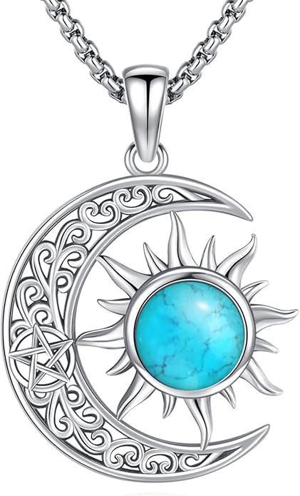 Pentagram/Celtic Knot/Witches Knot/Santa Muerte/Triple Moon Goddess/Baphomet/Hecate Necklace Sterling Silver Magic Wiccan Amulet Pagan Jewelry for Women Men