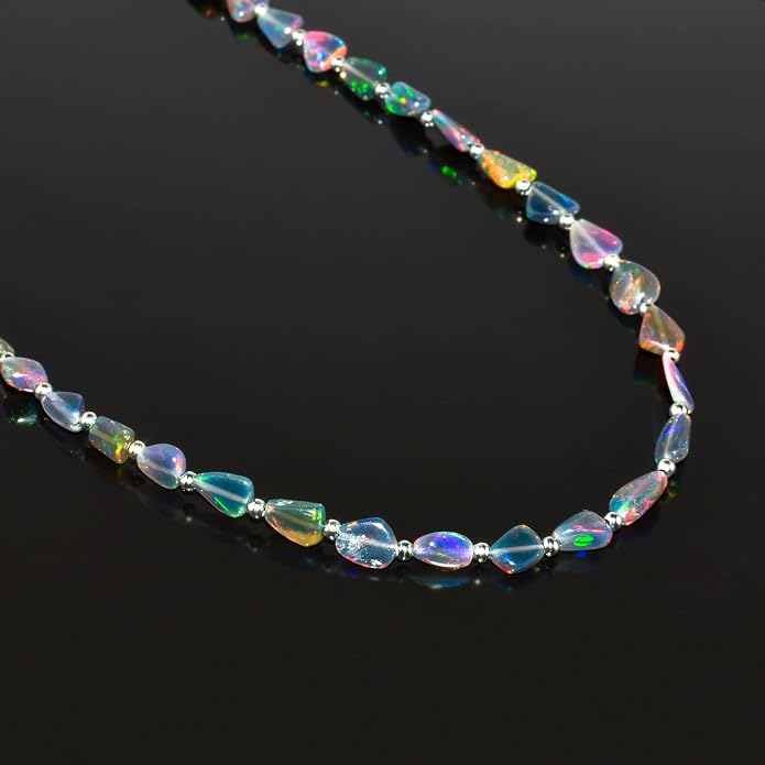 Natural Gemstone Dainty Pendant Necklace for Women Handmade Crystal Jewelry 925 Sterling Silver 18 Inch Chain Healing Chakra Christmas Birthday Gift for Her