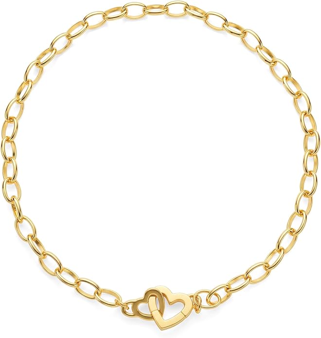 FRUMOS 18K Gold Plated Brass Bracelet for Women, Dainty Adjustable Chain Bracelet, Hypoallergenic Fashion Jewelry for Daily Wear