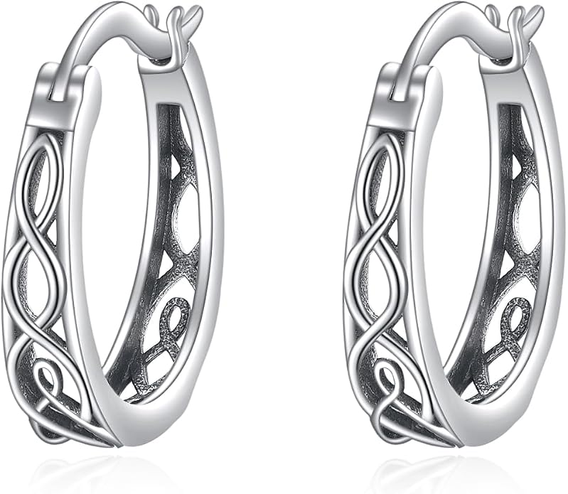 Sterling Silver Hoop Earrings Small Hoop Sun/Leaf/Triangle Huggie Earrings for Women Hypoallergenic