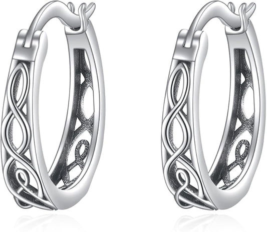 Sterling Silver Hoop Earrings Small Hoop Sun/Leaf/Triangle Huggie Earrings for Women Hypoallergenic