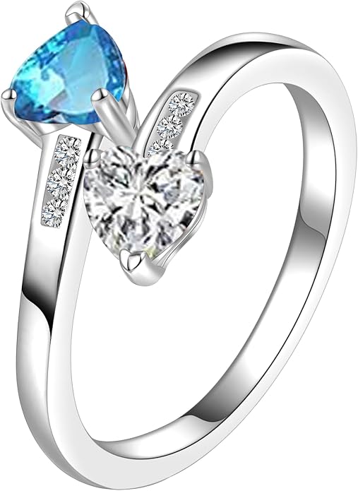 Btysun Mothers Day Gifts, Birthday Gifts for Women Non Tarnish Gold Rings Adjustable 1-12 Birthstone Rings Birthday Gift for Wife Mom Stocking Stuffers Promise Ring Anniversary Wedding Jewelry