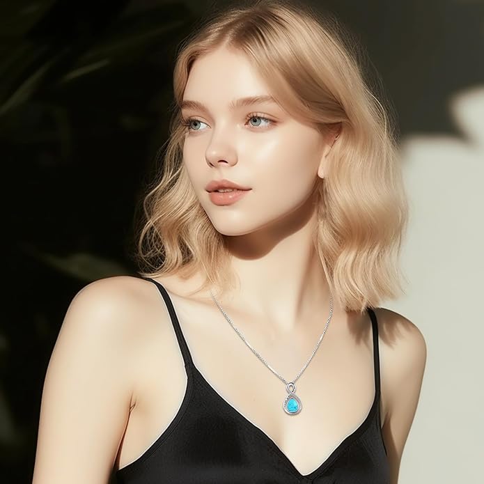 Turquoise Jewelry for Women Men 925 Sterling Silver Pendant Urn Necklaces for Ashes Picture Locket Necklace Thor Hammer Yggdrasil Virgen De Guadalupe St Michael Christopher Judas Witches Knot Necklace