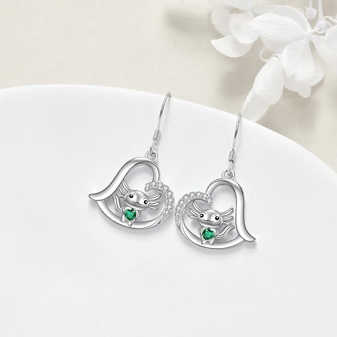 Butterflygold/Cat/dog/Dragonfly/Orca/Bee/Amber/Axolotl/Toothless/Hedgehog/Dragon/Snake/Horse/Mushroom/Anime/Dragonfly Earring for Women Sterling Silver Animals Drop Earring Jewelry Hypoallergenic (silver-butterfly)