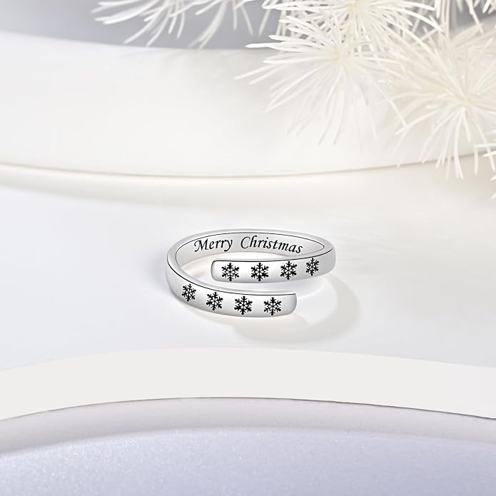BEILIN 925 Sterling Silver Inspirational Jewelry Rings Adjustable Ring Personality Encouragement Gift for Teens Women