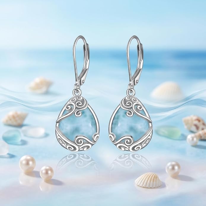 Teardrop Tree of Life/Filigree Earrings for Women Dangle Leverback Earrings Jewelry Gift Anniversary For Her
