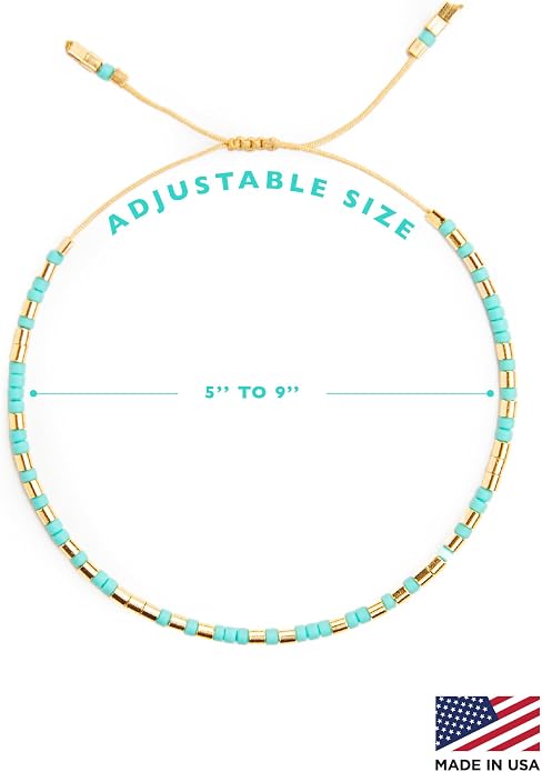NAZ COLLECTION – Dainty Seed Bead Bracelet, Handmade Multicolor Bohemian Stackable Beaded Bracelets, Colorful Beach Surfer Boho Bracelets, Adjustable Charm String, Summer Jewelry for Women, ADULT Bracelets