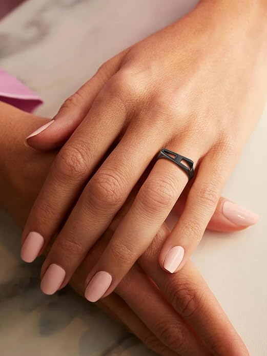 SILVERCUTE 925 Sterling Silver Initial Rings for Women,Adjustable Capital Letter Ring Hypoallergenic,Minimalist 925 Silver Rings for Mother Daughter