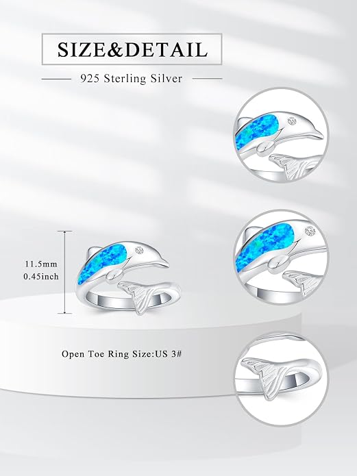 Midari Toe Rings for Women 925 Sterling Silver Hypoallergenic Adjustable Open Band Ring for Women Summer Beach Open Toe Jewelry Foot Jewelry