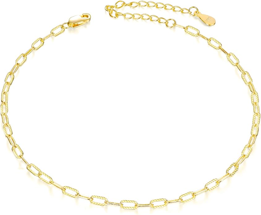 POPLYKE 925 Sterling Silver Infinity/Cross/Mermaid/Starfish/Pearl Anklet for Women Summer Jewelry