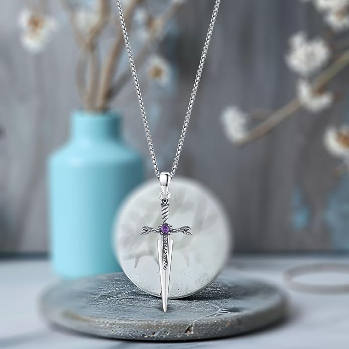 Thors Hammer Necklace - Viking Mjolnir Necklace Nordic Vegvisir Valknut Symbol Pendant 925 Sterling Silver Norwegian Amulet Jewelry Gift for Men Women