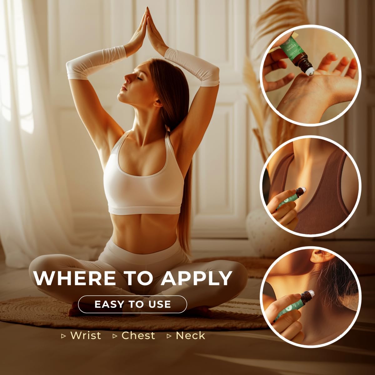 Gya Labs Deep Muscle Relief Essential Oil Roll on - Blended with Soothing Cinnamon, Energizing Ginger Oil & More - Natural Aromatherapy for Sore Muscles & Tension, Travel Size (0.34 Fl Oz)