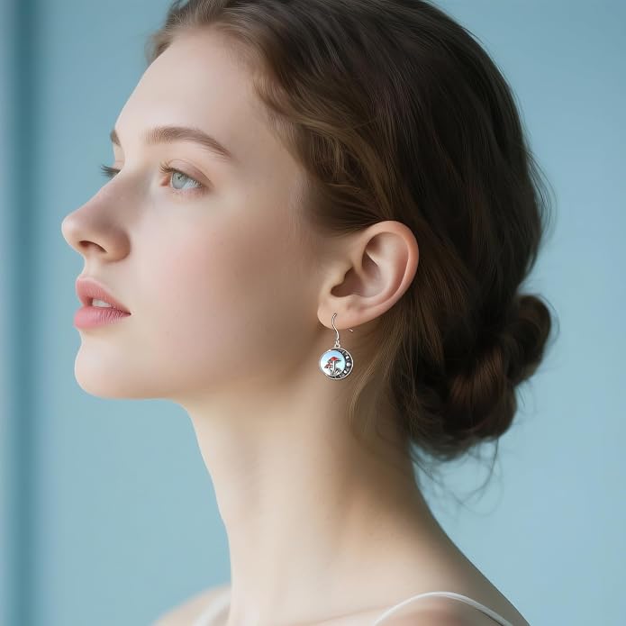 Birthstone Tree of Life Earrings for Women 925 Sterling Silver Life Tree Dangle Earrings Jewelry Gifts