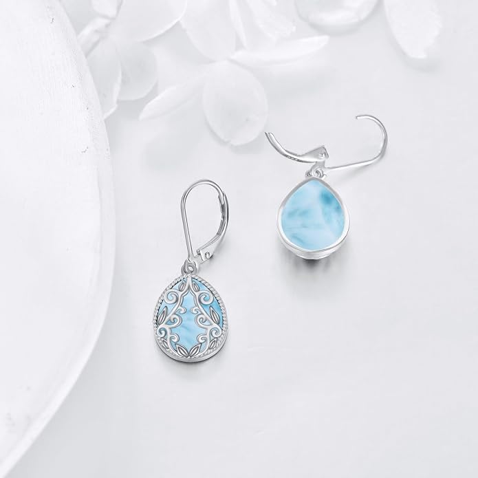 Teardrop Earrings Sterling Silver Filigree Irish Celtic Teardrop Drop Earrings Jewelry Gifts For Women
