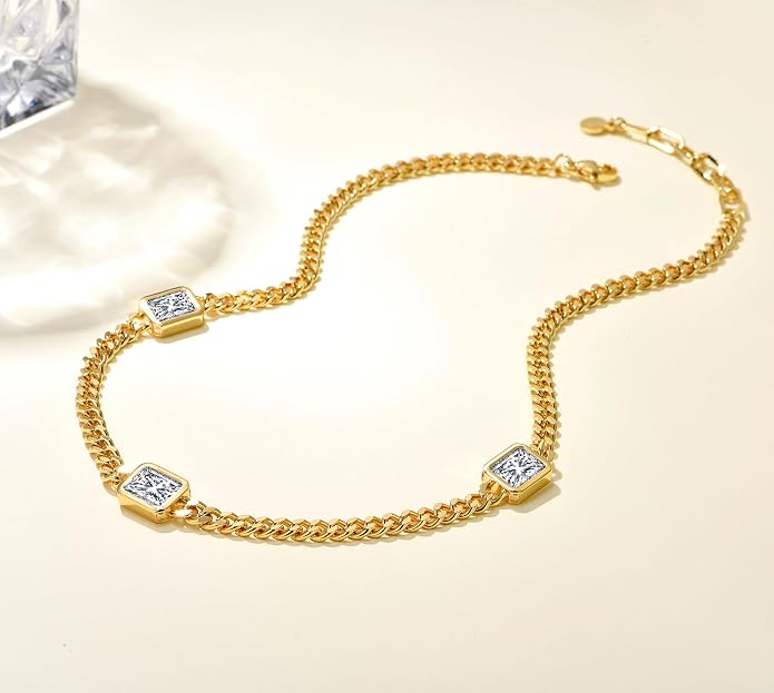 Natural Freshwater Baroque Pearl Necklace 14K Gold Plated Dainty Choker Necklace for Women Girls Snake Chain/Cuban Link/Paperclip/Ball Beaded Chain/Tennis Chain Fashion Jewelry for Gift