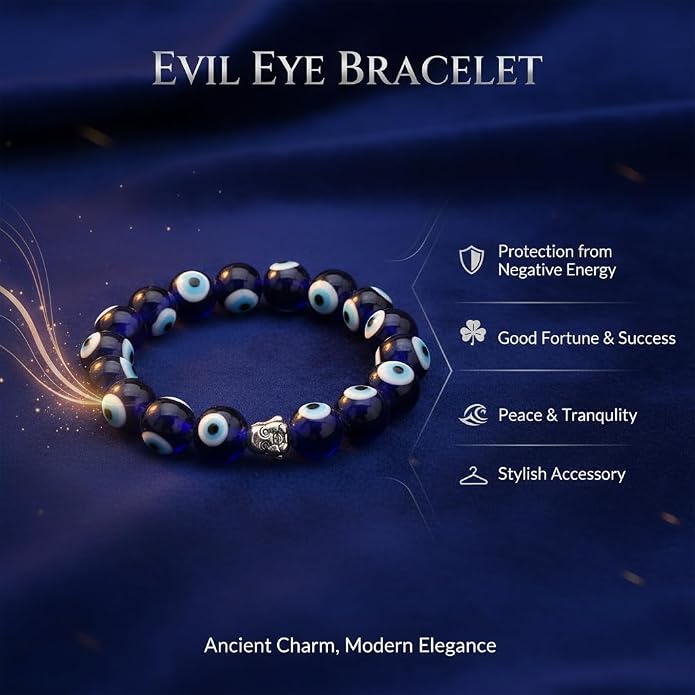 Arihant Gems And Jewels Reiki/Yoga Healing Crystal Stretchable Bracelet,100% Natural And Certified, Astrological Gemstone, Unisex Both For Men & Women - (8 Mm)